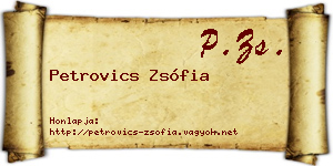 Petrovics Zsófia névjegykártya
